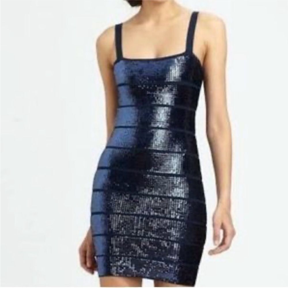 Bcbg Maxazria Elegant Navy Sequin Dress, S